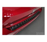 Avisa Protector de Parachoques Trasero de Acero Inoxidable Negro Compatible con Seat Ibiza 6F Facelift 2021- 'Ribs'