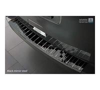Avisa Protector del Parachoques Trasero INOX Negro Reflectante Compatible con Citroën Spacetourer/Peugeot Traveller/Toyota Proace Verso 2016- 'Ribs'
