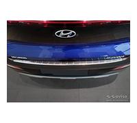 Avisa Protector del Parachoques Trasero Inoxidable Compatible con Hyundai Bayon 2021- 'Ribs'