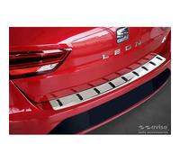 Avisa Protector del Parachoques Trasero Inoxidable Compatible con Seat Leon ST (5F) 2013-2017 & Facelift 2017-2020 'Strong Edition'