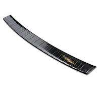 Avisa Protector del Parachoques Trasero Inoxidable Negro Compatible con BMW 3 (F31) Touring 2012-2015 & FL 2015-2019 'Ribs'
