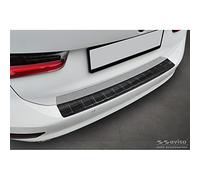 Avisa Protector del Parachoques Trasero Inoxidable Negro Compatible con BMW Serie 3 G21 Touring 2019-2022 'Ribs'