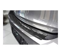 Avisa Protector del Parachoques Trasero Inoxidable Negro Compatible con Opel Corsa F Edition/Elegance HB 5-Puertas 2019- 'Ribs' (excl. Equipment Ultimate)