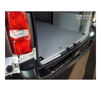 Avisa Protector del Parachoques Trasero Inoxidable Negro Compatible con Peugeot Expert III & Citroen Jumpy III 2016- 'Ribs'