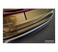 Avisa Protector del Parachoques Trasero Inoxidable Negro Compatible con Skoda Kodiaq II (PS7) 2024- 'Ribs'