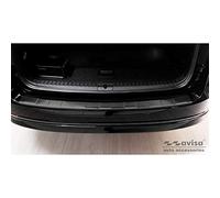 Avisa Protector del Parachoques Trasero Inoxidable Negro Compatible con Skoda Octavia IV Kombi 2020- (Incl. RS, excl. Scout) 'Ribs'