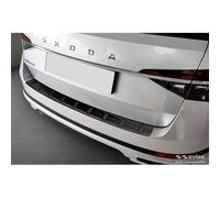 Avisa Protector del Parachoques Trasero Inoxidable Negro Compatible con Skoda Superb III Combi 2015-2023 Incl. Scout 'Strong Edition'