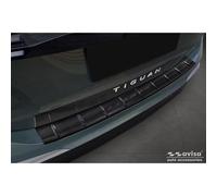 Avisa Protector del Parachoques Trasero Inoxidable Negro Compatible con Volkswagen Tiguan (CT1) 2024- 'Ribs'