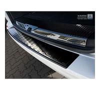 Avisa Protector del Parachoques Trasero Inoxidable Negro Compatible con Volkswagen Transporter T6 2015-2019 & FL 2019-2020 & T6.1 2020-2022 (Portón Trasero) 'Ribs'