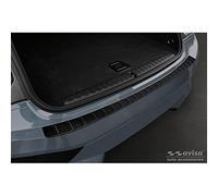 Avisa Protector del Parachoques Trasero Inoxidable Negro Mate Compatible con BMW IX (I20) 2021- 'Ribs'