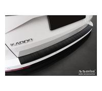 Avisa Protector del Parachoques Trasero Inoxidable Negro Mate Compatible con Skoda Karoq Facelift 2022- + Sportline Facelift 2022- 'Ribs'