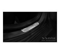 Avisa Umbrales de Puerta Inoxidable Compatible con Mercedes Clase A W177 HB/Berlina 2018-2-Piezas (Puertas traseras)