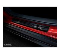 Avisa Umbrales de Puerta Inoxidable Negro Compatible con Mazda CX-30 2019- - Acero Cepillado 'Special Edition' 4-Piezas