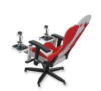 Avisiri Juego de 2 soportes de metal para silla de juego, palanca de mando de juego Flight Sim, acelerador y sistemas Hotas se adapta a Logitech G X56, X52, Thrustmaster SimTask FarmStick, Sol-R2