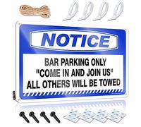 Aviso Bar Parking Only "come In And Join Us" All Others Will Be Towed Retro Decor Kitchen Hanging | Letreros envejecidos para decoración de pared de metal vintage (20 x 30 cm)