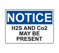 Aviso De OSHA Puede Haber H2S Y Co2 Placa Metálica Impermeable Letrero De Metal Divertido Cartel De Chapa para Aire Libre Clube Jardín 20X30Cm