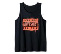 Aviso sobre Sentimientos de Color Coral - Real Talk Coral Graphic Camiseta sin Mangas