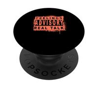Aviso sobre Sentimientos de Color Coral - Real Talk Coral Graphic PopSockets PopGrip Adhesivo