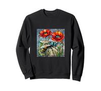 Avispa abeja vitral vibrante amapola flor insecto artista Sudadera