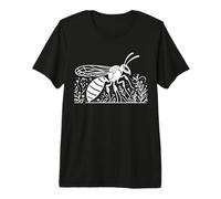 Avispa Cucú Line Art Entomólogo Camiseta Premium