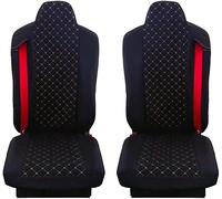 AVITON Fundas de asiento de camión diseñadas para adaptarse a Renault T Renault C después de 2016, hilo de terciopelo beige, 2 piezas (1+1)
