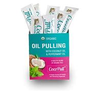 AVIVA PURE Aceite de coco orgánico CocoPull tirando a blanqueador de dientes Natural - aceite de coco sin refinar 14 tirando los paquetes con el aceite de menta orgánica