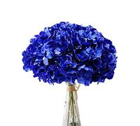 AVIVIHO Flores artificiales de hortensias de color azul real, 10 unidades, flores de seda de hortensias sintéticas, flores de seda con tallos para bodas, fiestas, centros de mesa, decoración del hogar