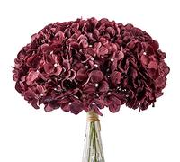 Aviviho - Flores de Hortensia Artificiales de Seda con Tallos para Boda, hogar, Fiesta, Tienda, decoración de Baby Shower, 10 Unidades