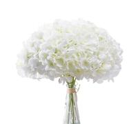 AVIVIHO Hortensias Artificiales de hortensias Blancas esponjosas, Flores de Seda Falsas con Tallos, Paquete de 10 para Primavera, día de la Madre, Pascua, Regalos de Boda, Ramo Floral, decoración del