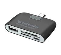 Avizar, Adaptador de USB-C a USB y micro USB, lector de tarjetas SD y micro SD