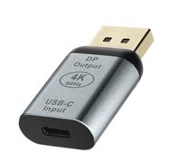 Avizar Adaptador de vídeo USB-C hembra a DisplayPort macho Diseño compacto, Gris