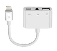 Avizar Adaptador Lightning a USB para iPhone/iPad + Jack 3,5 mm y Carga