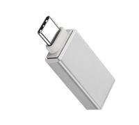 Avizar Adaptador OTG USB hembra a USB-C macho Compact Sync, Plata