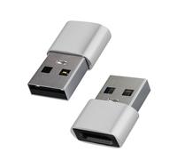 Avizar Adaptador USB a USB-C Carga y Sincronización de Datos Compacto, Plata