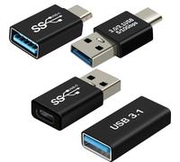 Avizar Adaptador USB C + USB, Pack de 4 adaptadores OTG cable hembra,