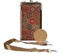 Avizar Bolsa de hombro de corcho con triple bolsillo magnético, Multicolor