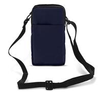 Avizar Bolsa riñonera de tela Smartphone con Mosquetón 2 bolsillos, Azul noche