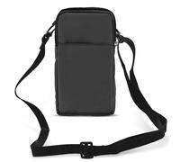 Avizar Bolsa riñonera de tela Smartphone con Mosquetón 2 bolsillos, Gris