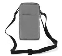 Avizar Bolsa riñonera de tela Smartphone con Mosquetón 2 bolsillos, Plata