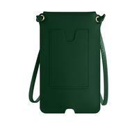 Avizar Bolso Bandolera Smartphone con Espacio Tarjetas Polipiel, Verde oscuro