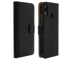Avizar Book Cover Funda de Cuero Negro para Huawei P20 Lite