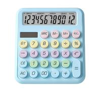 Avizar Calculadora de escritorio de 12 dígitos silenciosa diseño macarrón, Azul