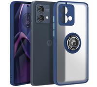 Avizar Carcasa anillo para Motorola Moto G84 Apoyo integrado, Azul noche
