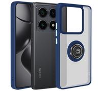 Avizar Carcasa anillo para Xiaomi 14T Pro Apoyo integrado, Azul noche
