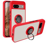 Avizar Carcasa Google Pixel 8a bimaterial Anillo Soporte vídeo, Rojo