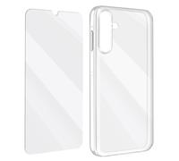 Avizar, Carcasa para Galaxy A15 Silicona Cristal Templado 9H Contorno