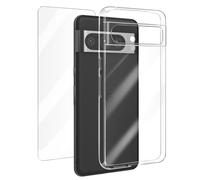 Avizar, Carcasa para Google Pixel 8 Pro Silicona Cristal Templado 9H Contorno