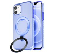 Avizar Carcasa para iPhone 12 Pro y 12 - Anillo soporte plegable, Azul
