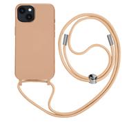 Avizar Carcasa para iPhone 14 Plus Semi rígida con Collar 80 cm Cordón, Rosa