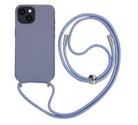 Avizar Carcasa para iPhone 14 Plus Semi rígida con Collar 80 cm Cordón, Violeta